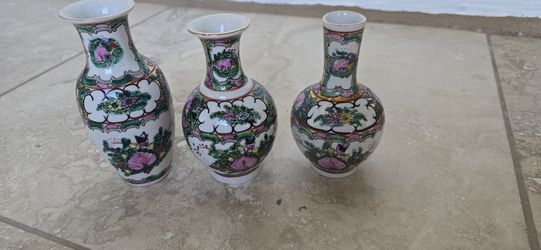 Asian Flower Bud Vases