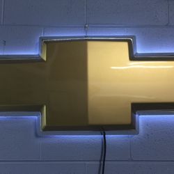 Chevy bowtie sign came from a Chevy dealer 