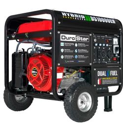 DuroStar 10000W Dual Fuel Generator — Hurricane Ready — Electric Start — Gas/Propane - Portable