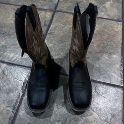 Brand New Wolverine Steel Toe Black/Brown Rancher Western Work Boots