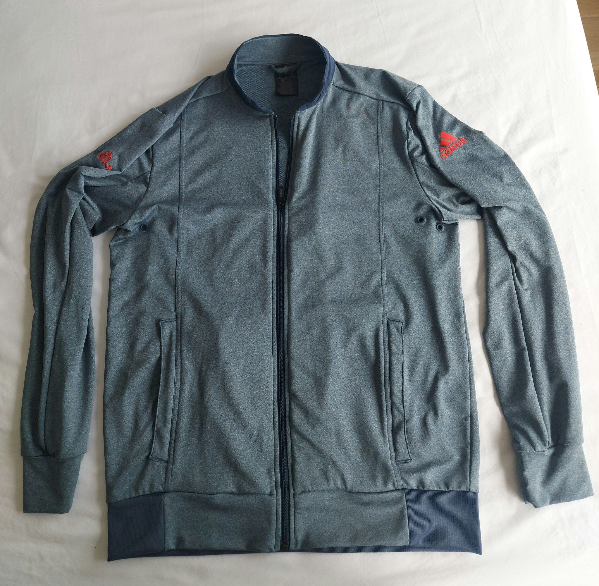 Adidas Men's Blue Zip-Up Cardigan M Size
