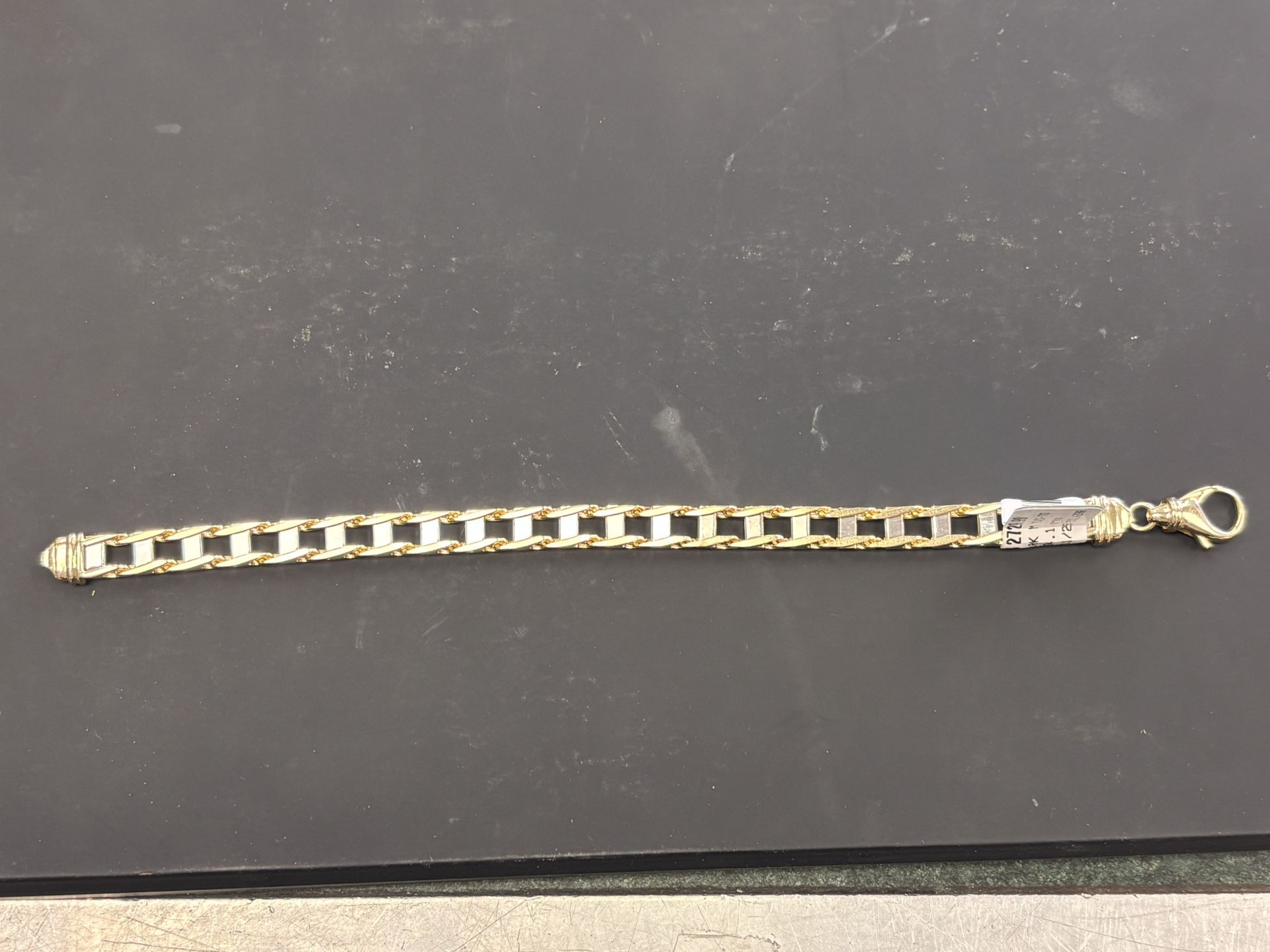 10kt Gold Railroad Link Bracelet 