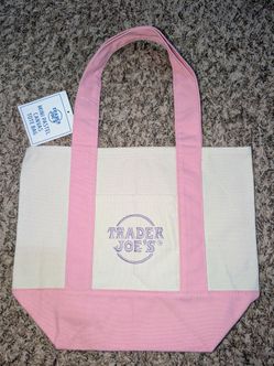 Brand new Trader Joe's Mini Tote Bag in pink! Great for a Mother's Day gift!