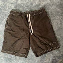 True Religion Black Swim Shorts