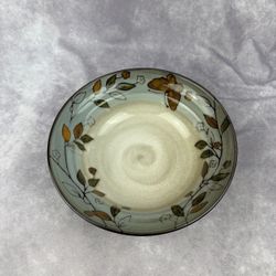 Pfaltzgraff Rustic Leaves 9.75” Stoneware Vegetable Serving Bowl With Butterfly