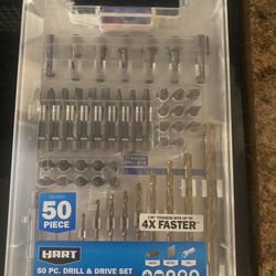 Brand New Hart 50-Piece Drill & Drive Set 