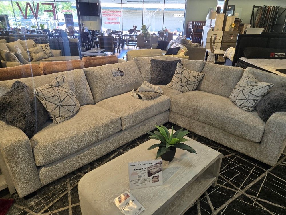 Beautiful LARGE FEATHER DOWN SECTIONAL FINANCING AVAILABLE