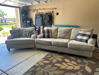 Sofa and oversized chair