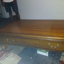 York Solid Oak Coffee Table with 2 Drawers