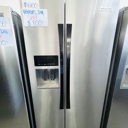 Stainless Steel Kitchen Aid Refrigerator 