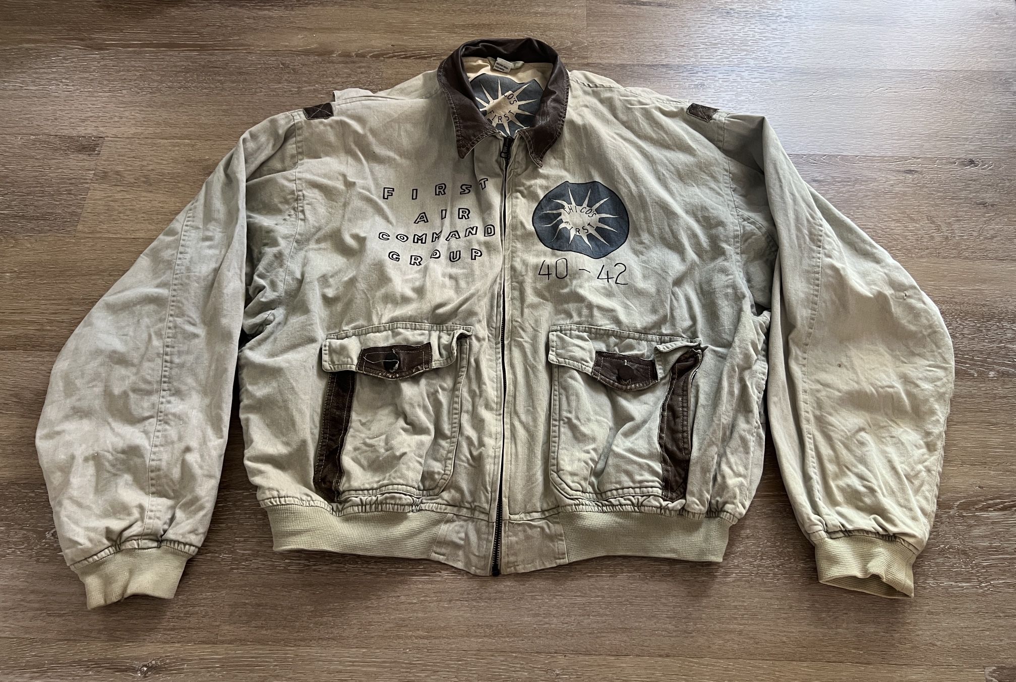 Vintage Chico's First Bomber Flight Full Zip Jacket Men's Size 2