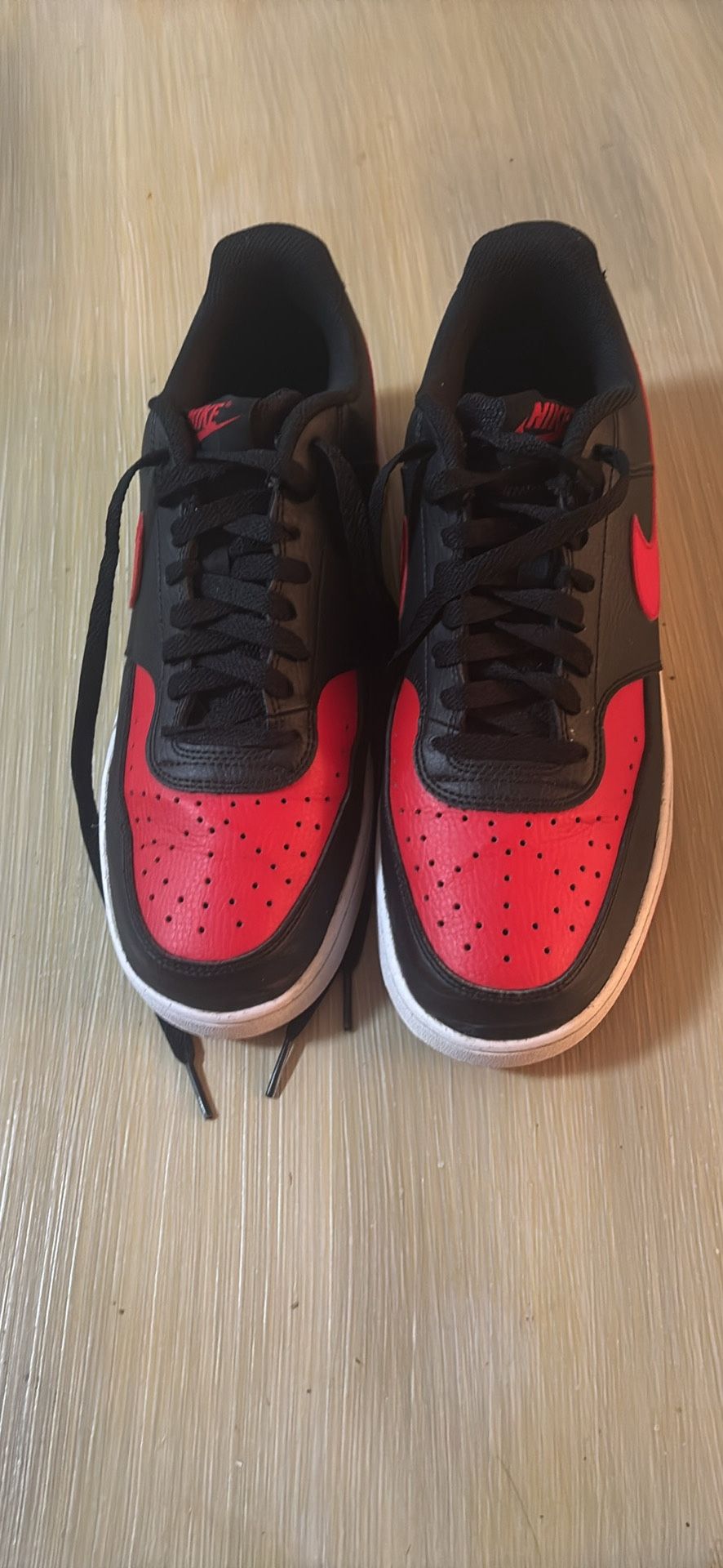 Nike Court Vision Low "Black/University Red/White"