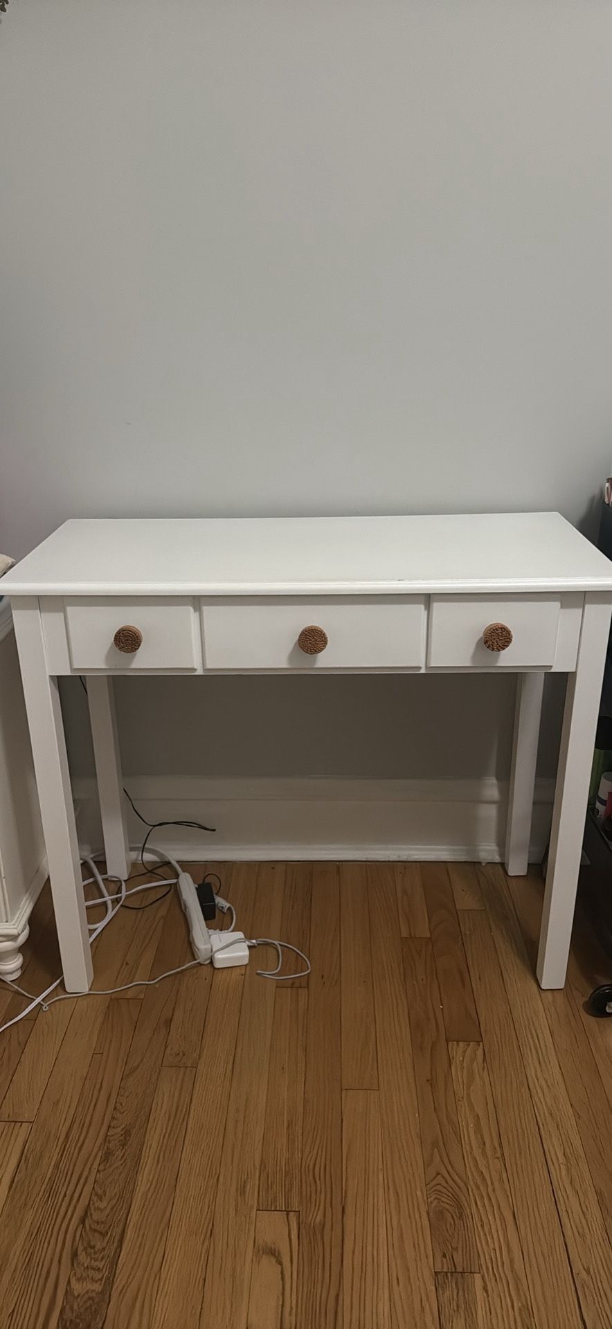 NEED GONE FAST! White Desk With Brown Knobs
