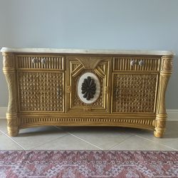 Antique Ratan Credenza