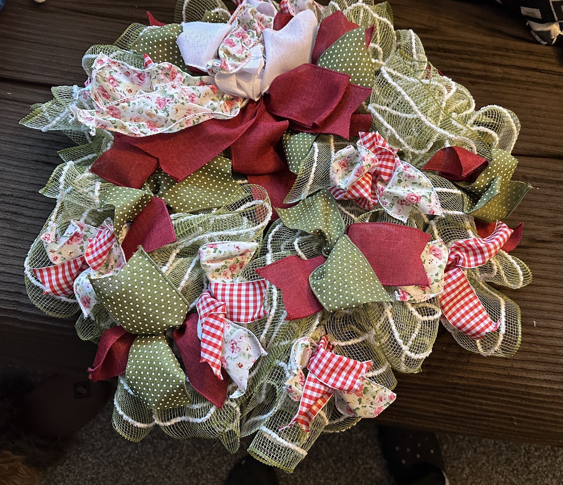 Christmas holiday wreath approx 24”