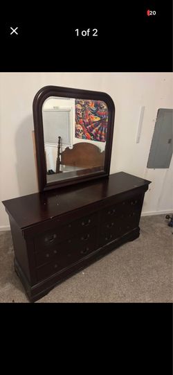 Dresser with mirror