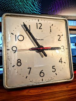 Simplex Industrial Metal Wall Clock (10 Inch)