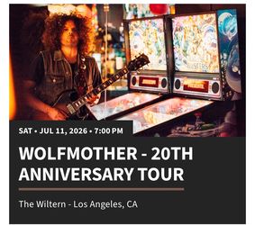2 WOLFMOTHER 20th Anniversary PIT TICKETS