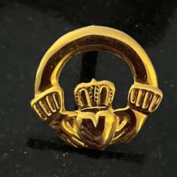 14Kp GOLD IRISH CLADDAGH BROOCH