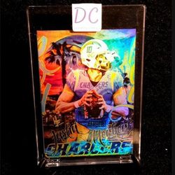 Justin Herbert CUSTOM FOIL ART CARD! 24/30!! CHARGERS NFL  STAR!!