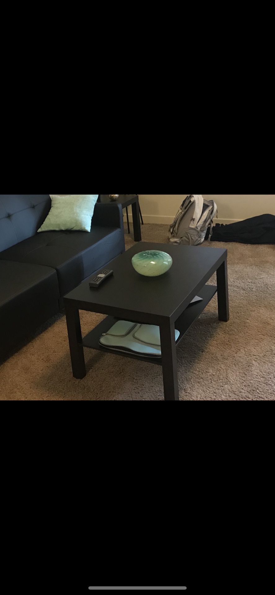 Ikea dining table with 2 chairs and coffee table