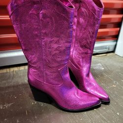 New NINE WEST fushia Boots Sz8