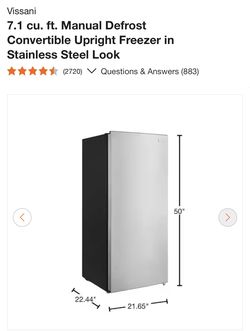 Vissani Refrigerator