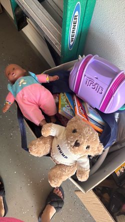 Bag of toys and books for toddler