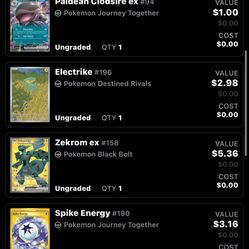 Pokemon Full arts, Ex, SIRs