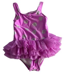 Girls Mermaid Shell Swimsuit Tutu One Piecesize 5T