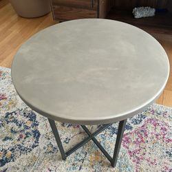 Silver And Black Side Table