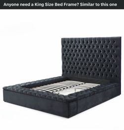 Upholstered Platform Storage King Bed Frame
