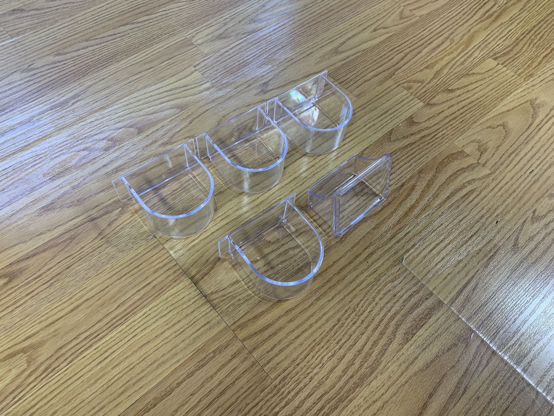 Multiple Clear Bird Feeders