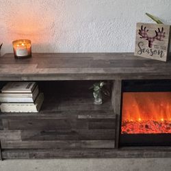 TV Stand With Heating Fireplace 