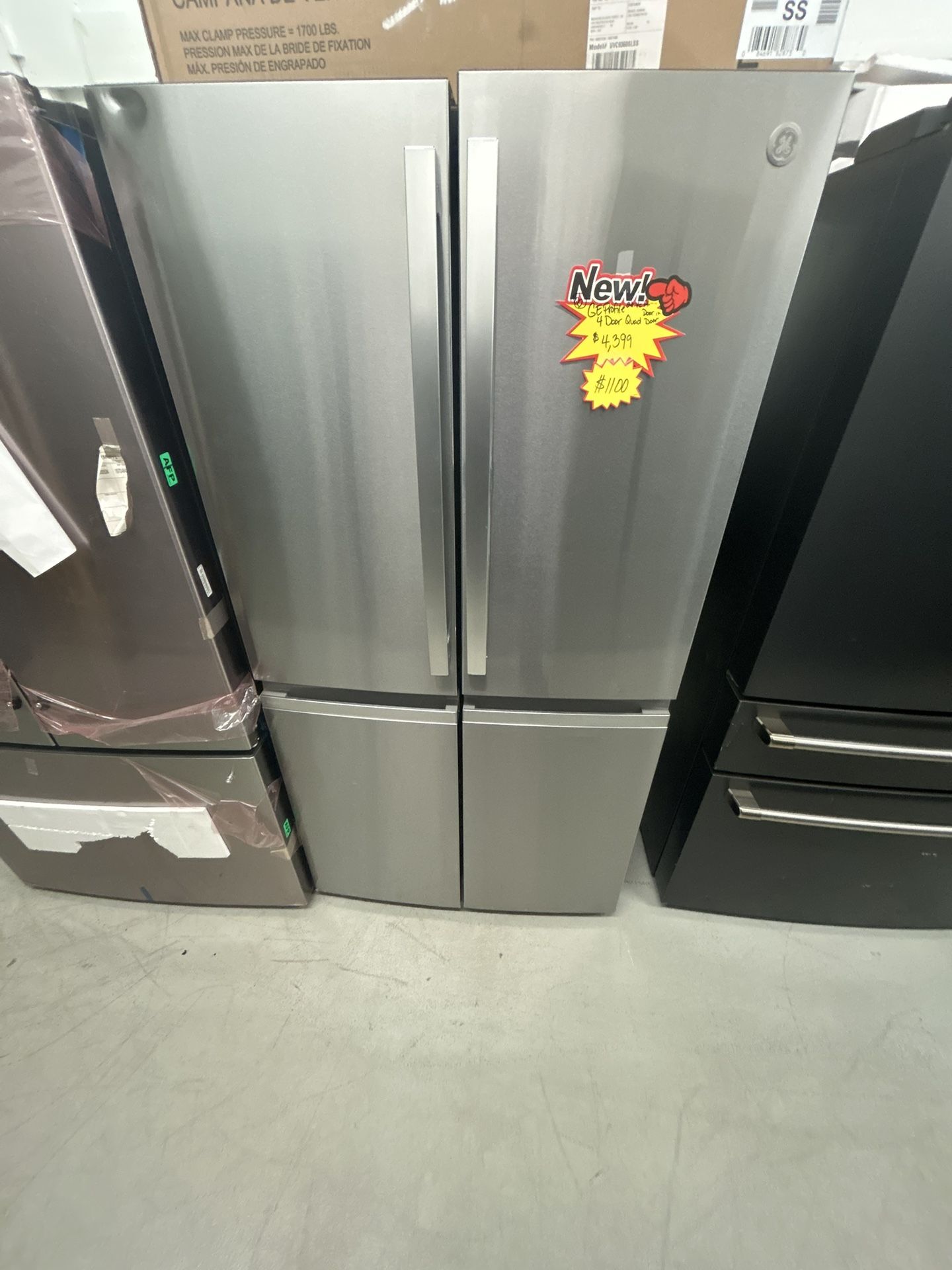 Ge Four-Door Quad Refrigerator Starting At $899 Regular Price $4399 With On Sale Appliances