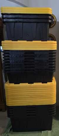 Moving is Done... 18x Assorted Size Heavy Duty Stackable Plastic Storage Tote with Lids for sale