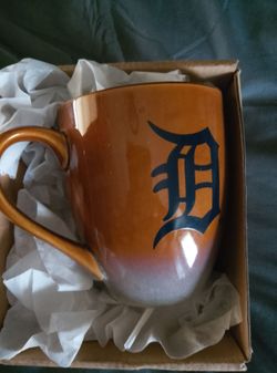 MLB Detroit Tigers 16oz Coffee Mug – CC Lodge Style, New w/ Hologram-Rare
