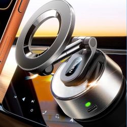 New LISEN SuctionPro Phone Holder Auto Vacuum Magnetic Phone Holder w/Suction Cup, Car Mount for iPhone 17 Pro Max Air 16 15 14 Great Gift 🎁 