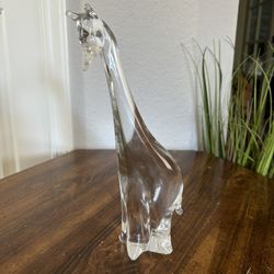 Vintage Mid Century Swedish Glass Giraffe Figurine