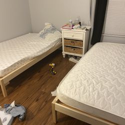 Twin Beds W/ Mattress (2)
