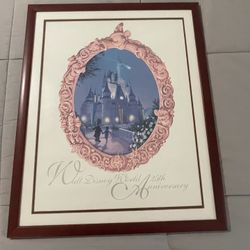 Walt Disney World 25th Anniversary Framed Art