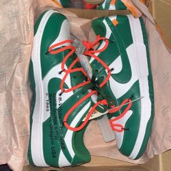 Nike dunk low off white pine green 