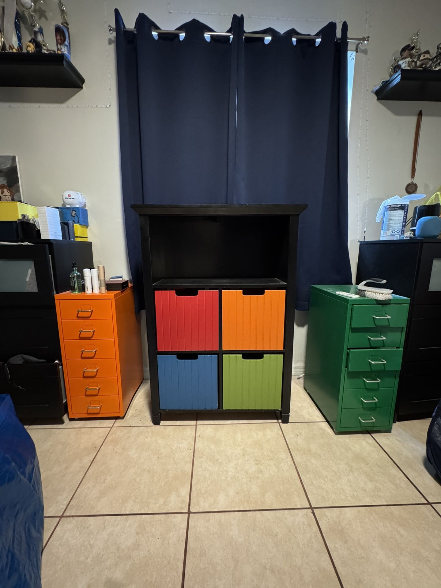 Colorful Storage Cabinet / Bookshelf - Great Condition!