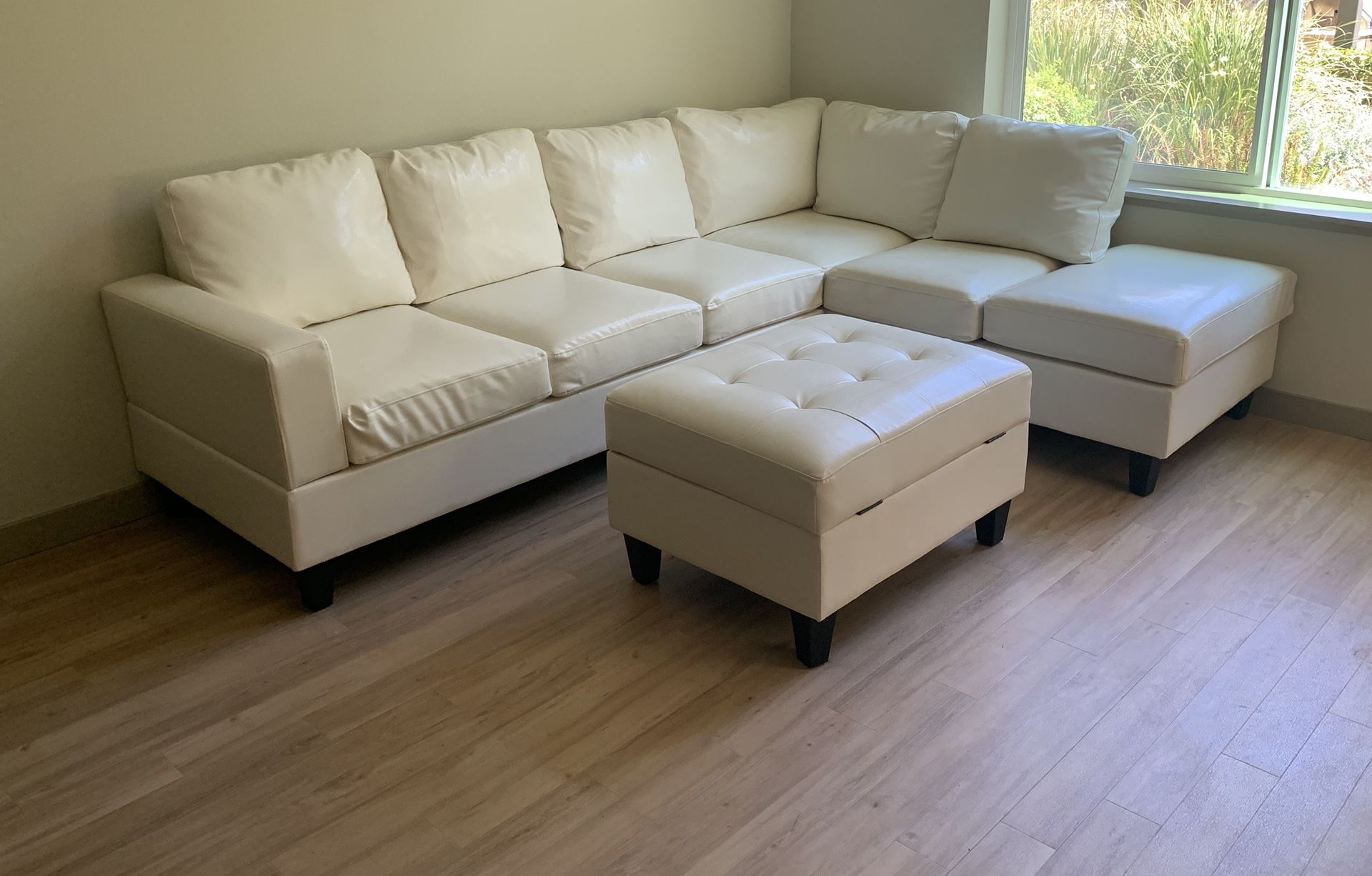 Sectional Couch and Storage Ottoman