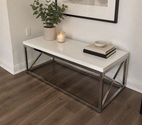 White coffee table