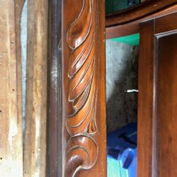King Bed Frame Cherry Wood 