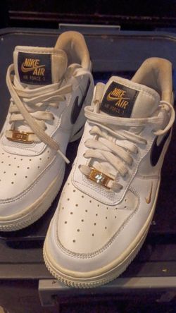NIKE WOMEN'S AIR FORCE 1 LOW WHITE/ BLACK/GOLD CZ0270 102