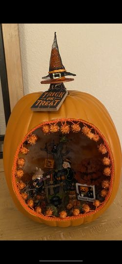 Pumpkin decor with lights