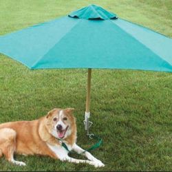  Petbrella Durable Tie-Out Stake W/ Adj., Tilting, Scotchguarded, Umbrella New! Shipping Available 
