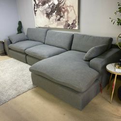 Elyza Smoke 3pc Sectional Sofa w/ RAF Corner Chaise⭐Fast Delivery ⭐ Financing ⭐ Online Shopping ⭐Ashley Collection ⭐Brand New
